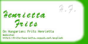 henrietta frits business card